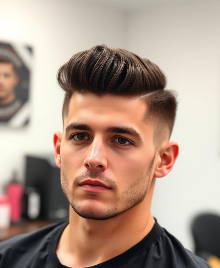 Modern pompadour fade